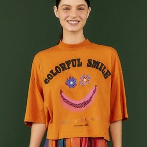 Farm Rio Colorful Smile Organic Cotton Tee